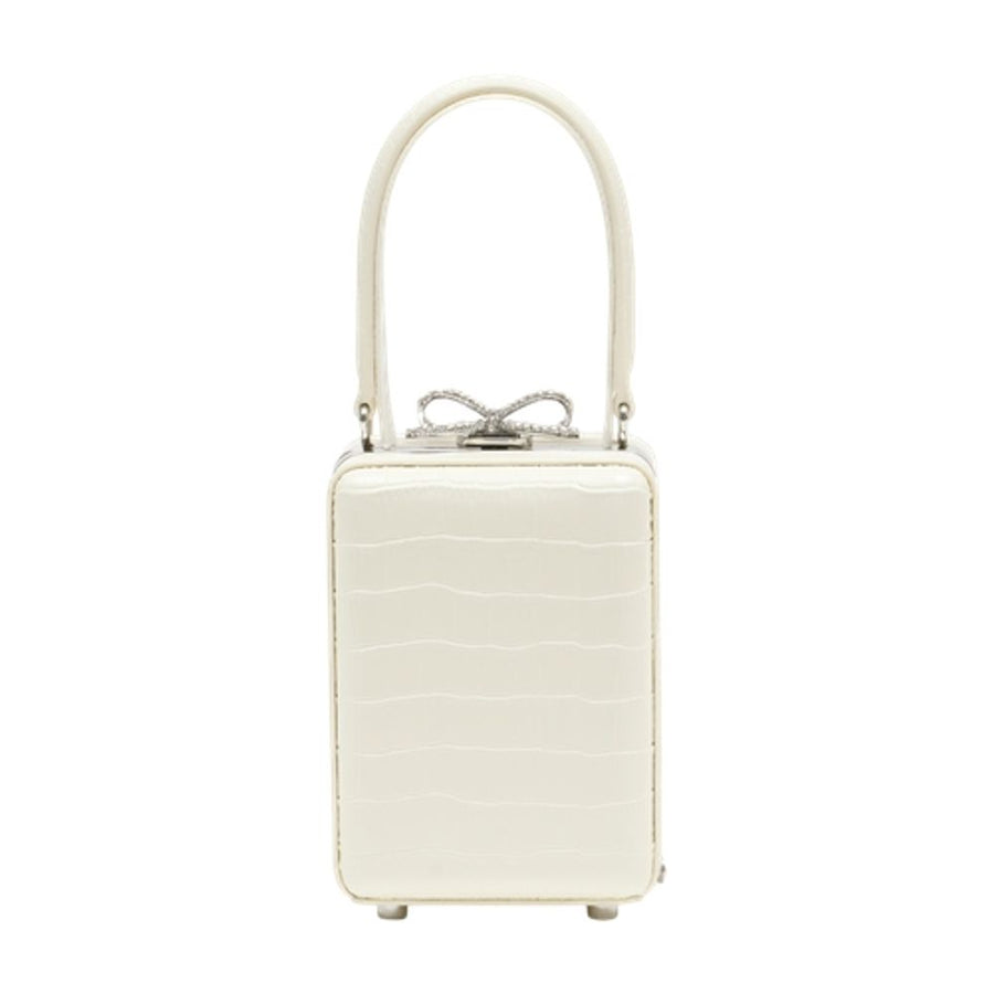 Self-Portrait Leather shoulder bag in white