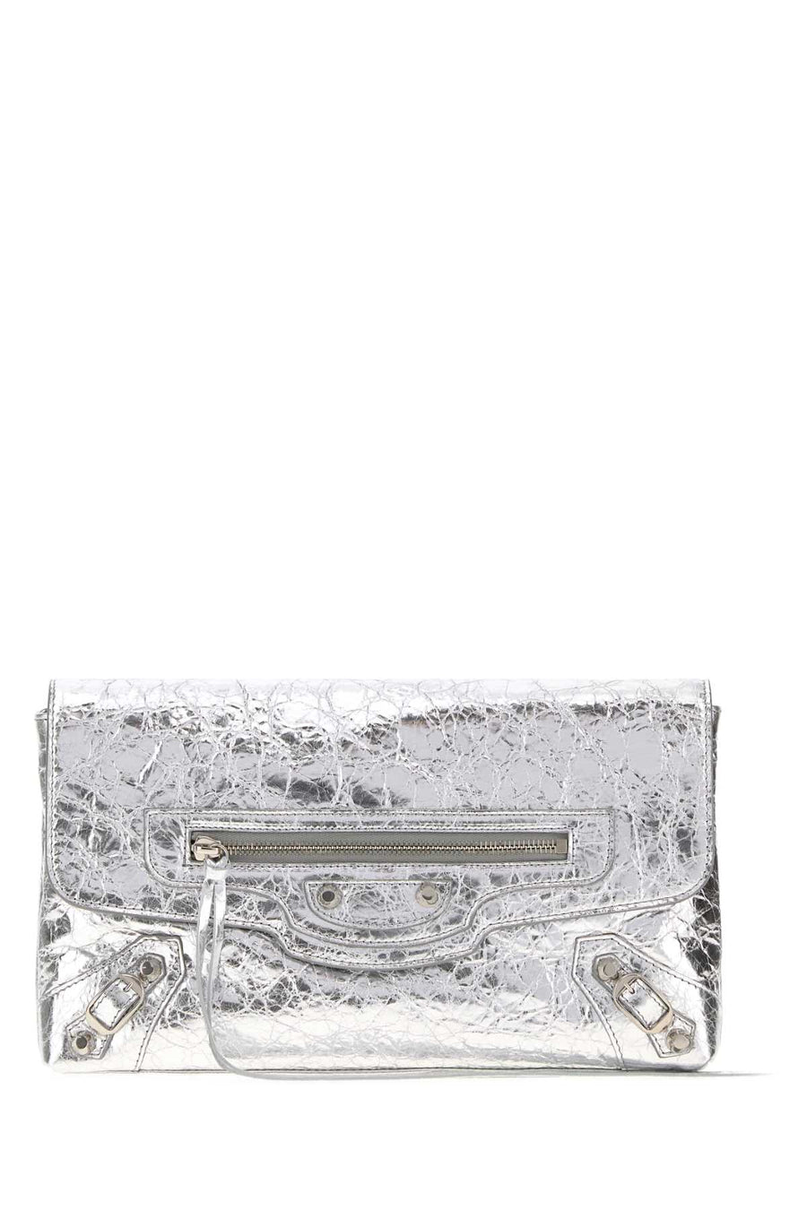 Silver Leather Le City Clutch Borse A Mano
