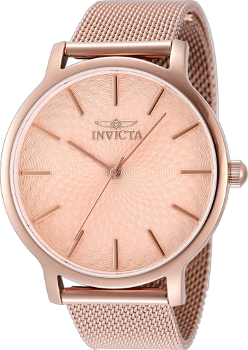 Invicta Stainless steel case and bracelet watch in rose gold