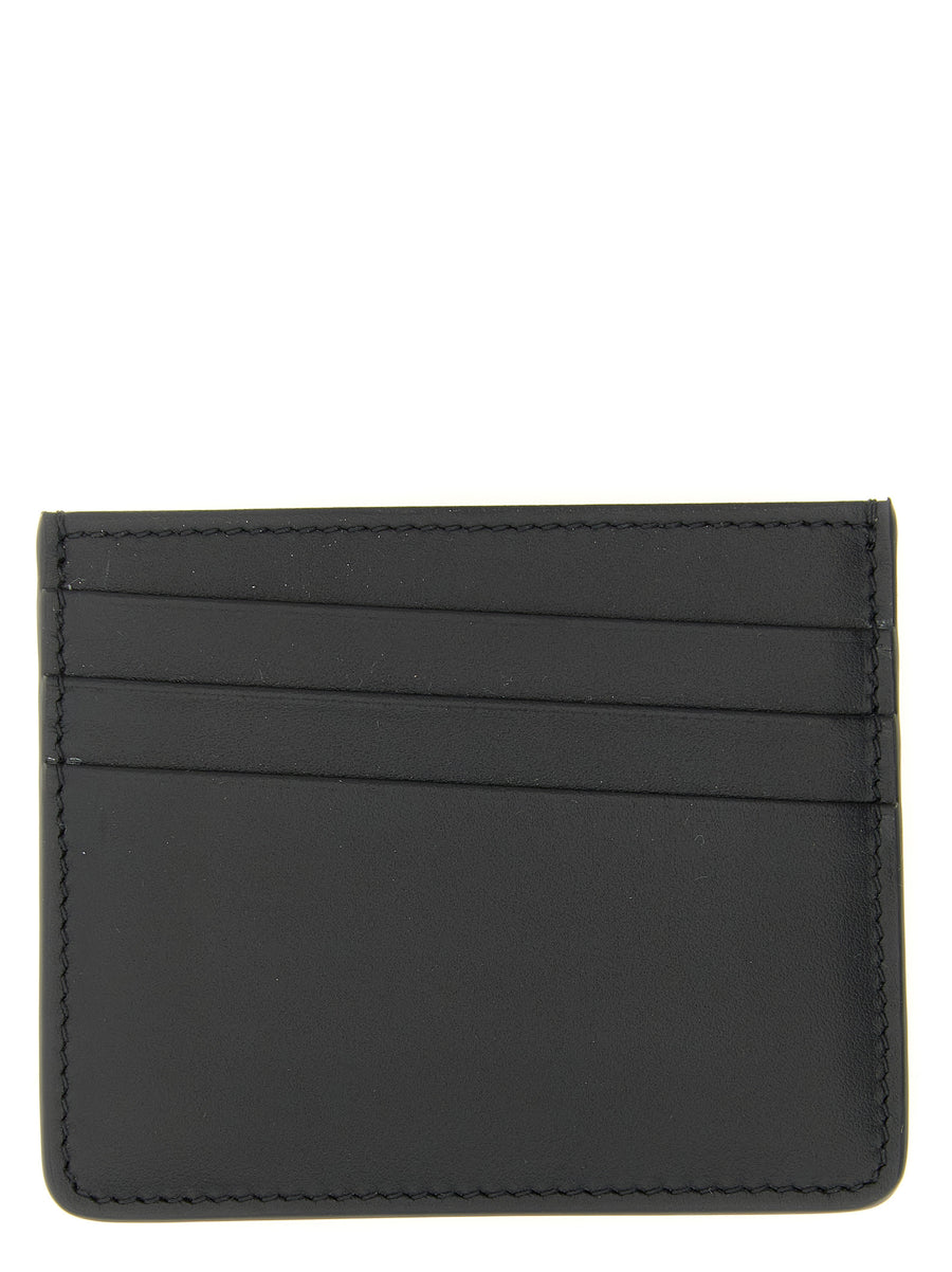 Maison Margiela 100% calfskin leather card case in black