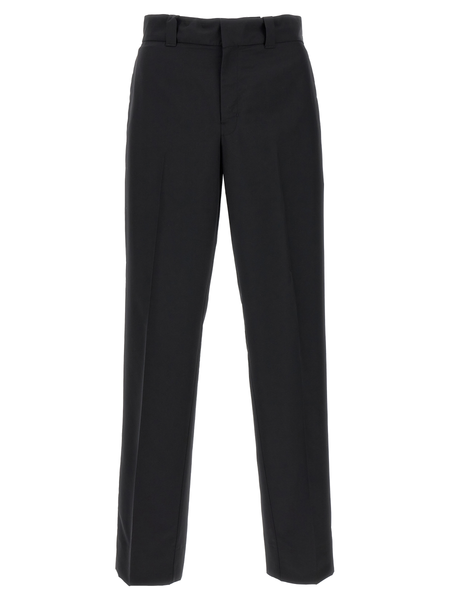 Black Virgin Wool Casual Pants