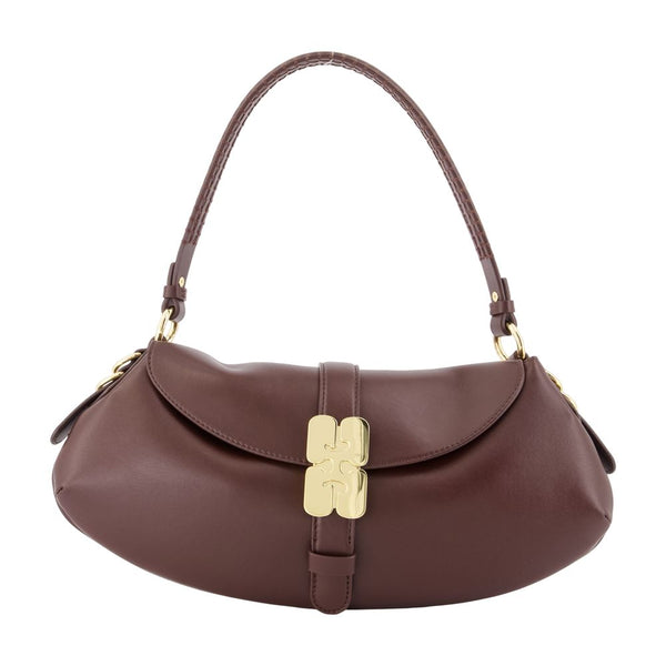 Ganni Synthetic shoulder bag in brown