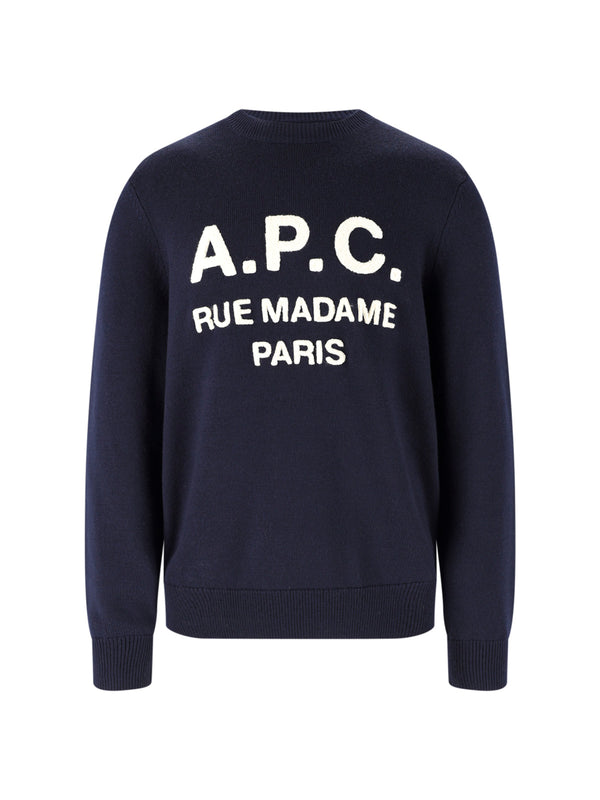 A.P.C. 100% Virgin Wool sweater in navy