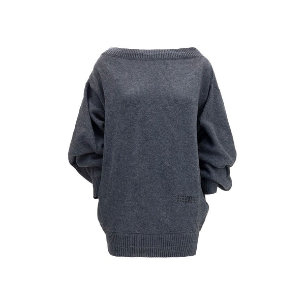 MM6 Maison Margiela 80% Merino Wool Ovis Aries sweater in gray