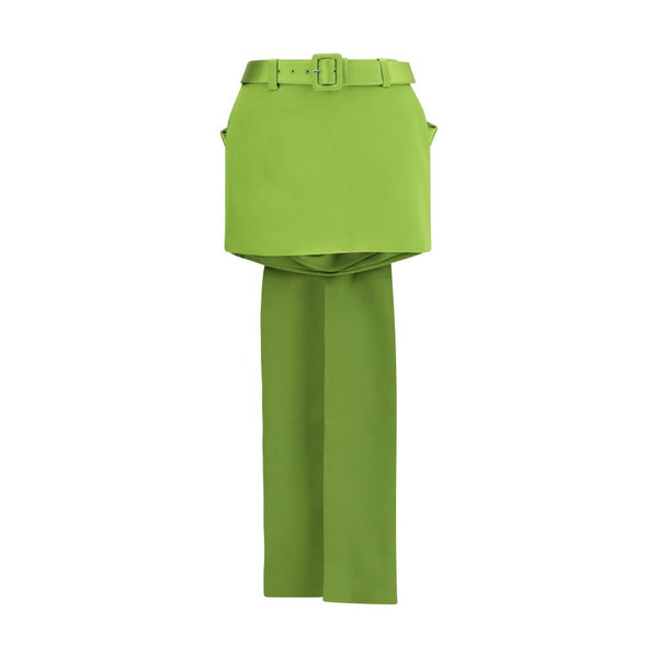 Bicolor Polyester Mini Skirt