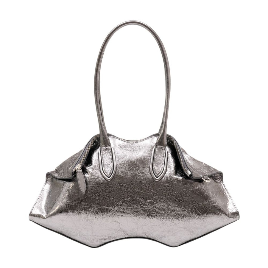 Alexander McQueen Calfskin shoulder bag in silver