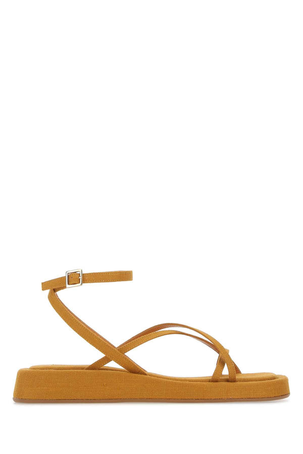Gia Couture Exterior: 63% Linen 37% Polyester sandal in orange
