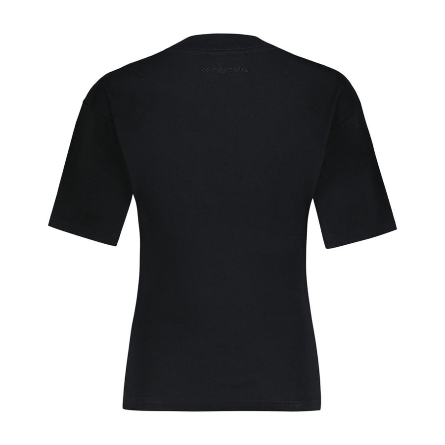 Courreges Cotton t-shirt in black