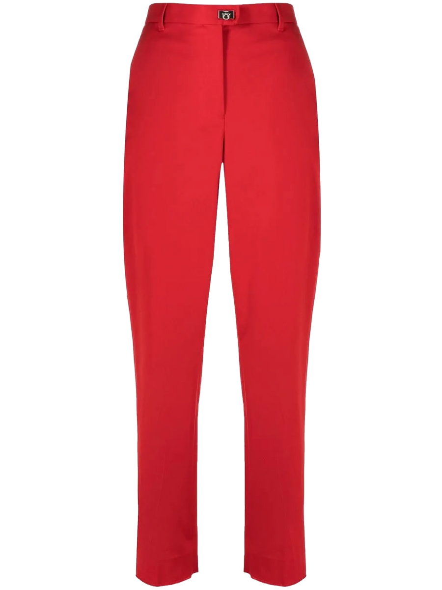 Ferragamo Cotton blend trousers in red
