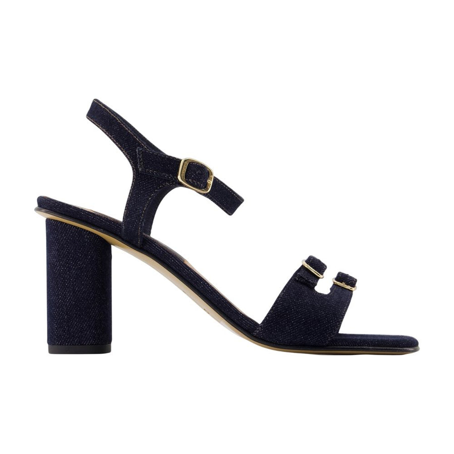 Angelica Pumps - Carel Leather Dark Blue Shoes /