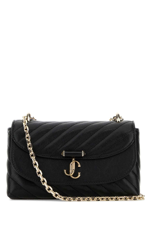 Jimmy Choo Exterior: 100% Leather shoulder bag in black