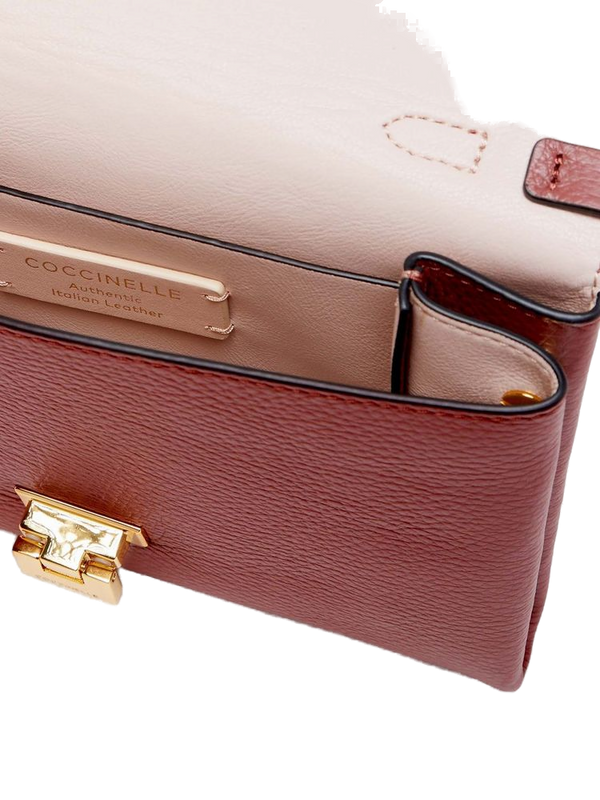 Coccinelle 100% Cowhide top handle bag in brown
