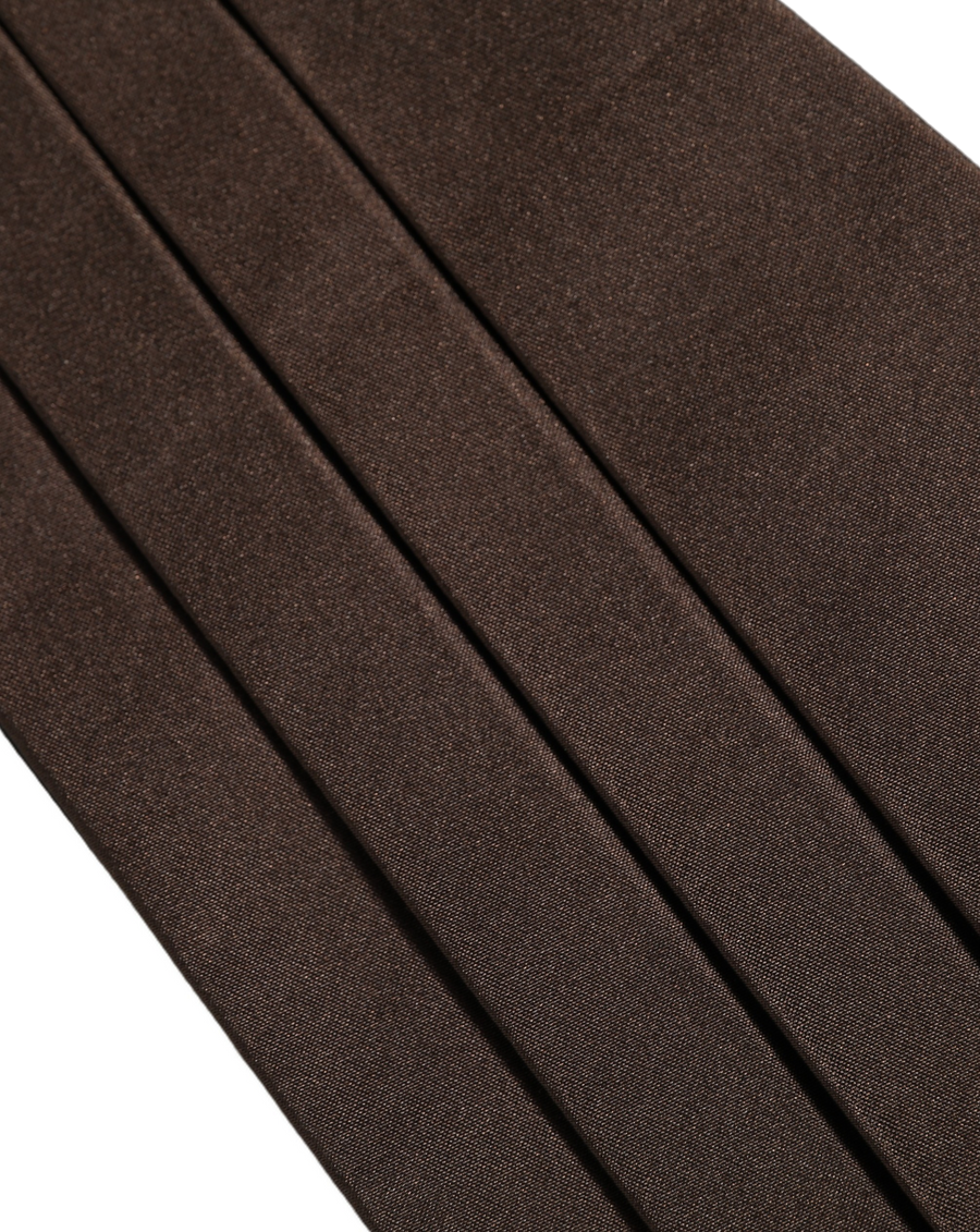 Dark Brown Silk Belt Waist Cummerbund Color: Ties And Formal Accessories