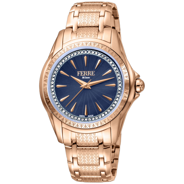 Ferre Milano Stainless steel case watch in rose gold