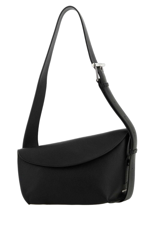 Alexander McQueen Exterior: 100% Calf shoulder bag in black