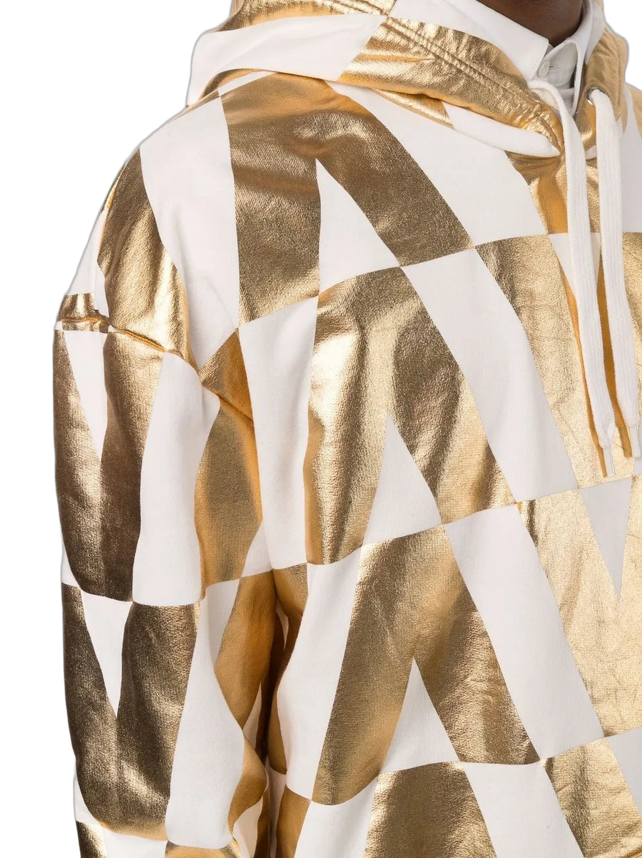 Valentino cotton hoodie in white