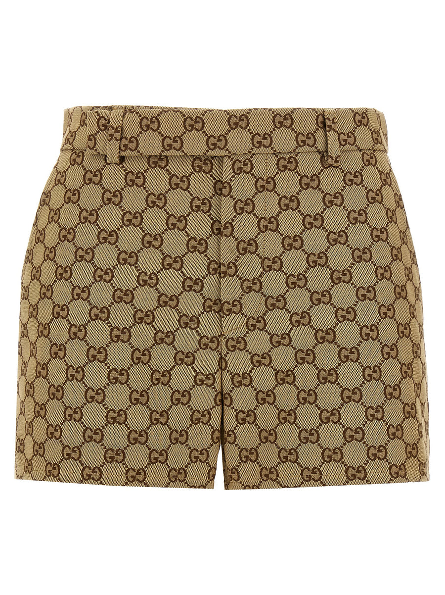 Gucci 70% cotton bermuda shorts in beige