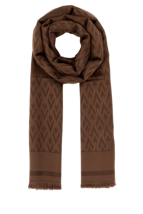 Valentino Garavani Toute 60% Silk scarf in brown