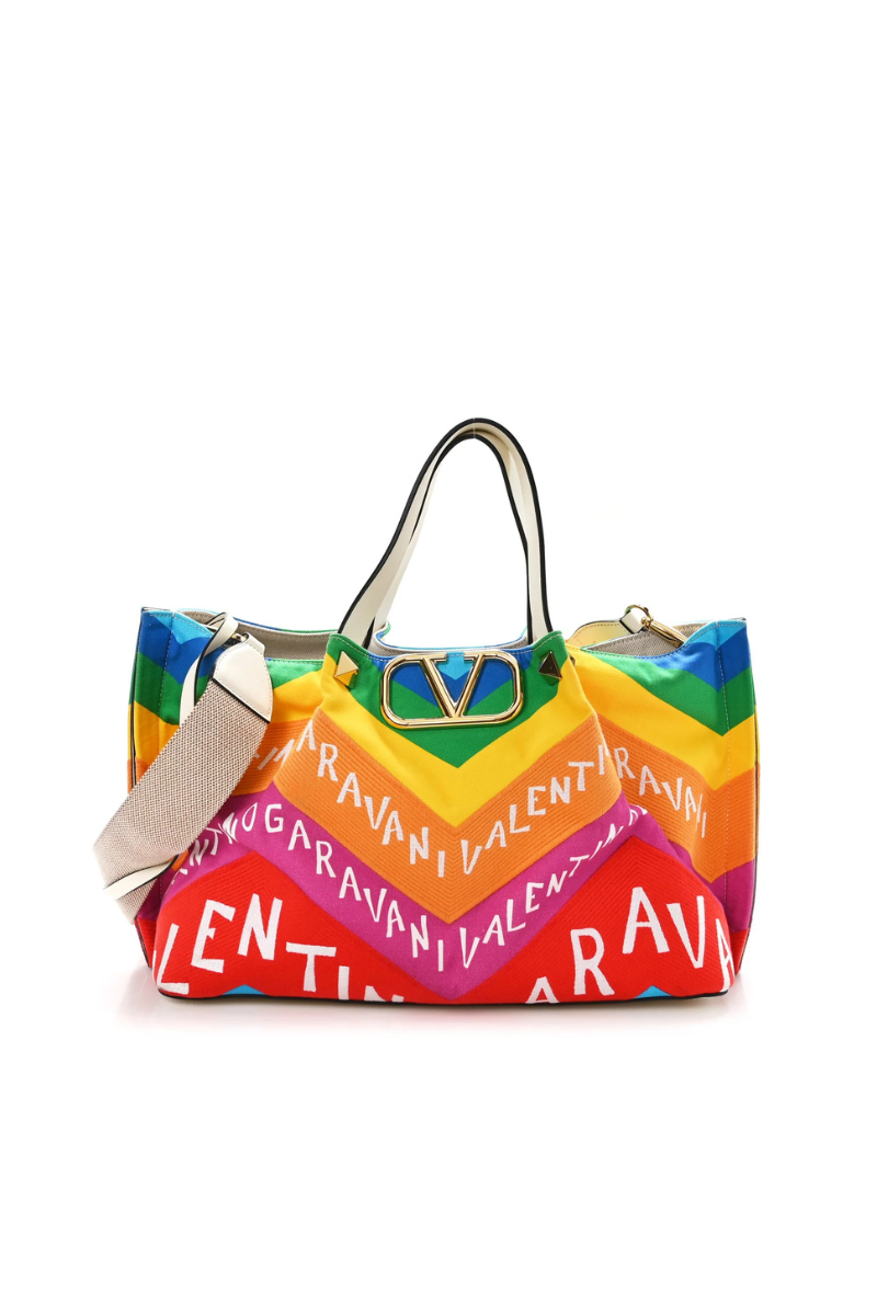Valentino Garavani 100% Cotton shoulder bag in multicolor