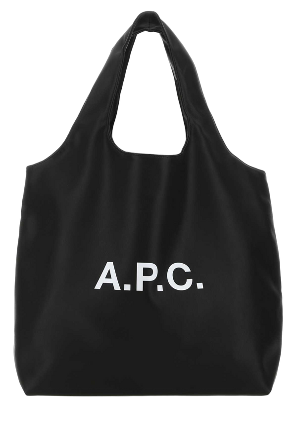 A.P.C. Exterior: 60% Polyurethane shoulder bag in black