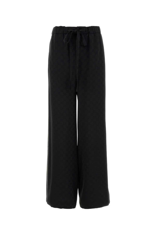 Gucci 55% Viscose trousers in black