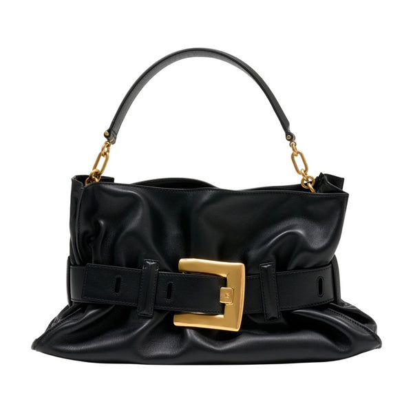 Balmain calfskin shoulder bag in black
