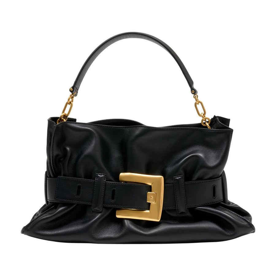 Balmain calfskin shoulder bag in black