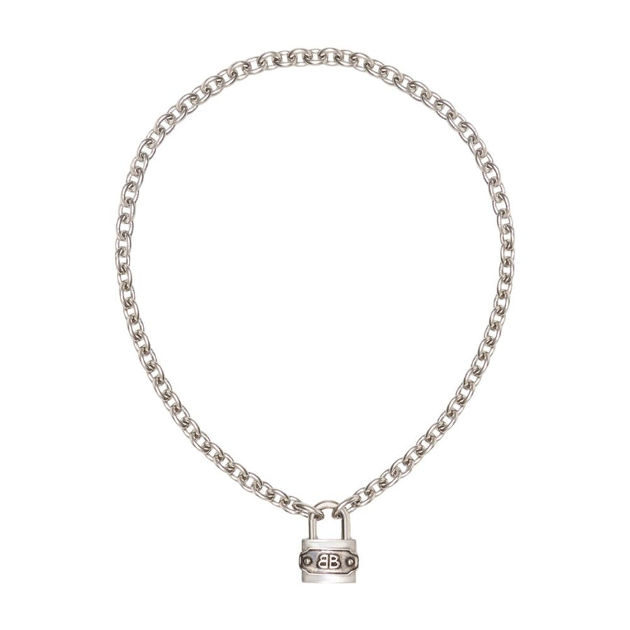 Balenciaga metal necklace in silver