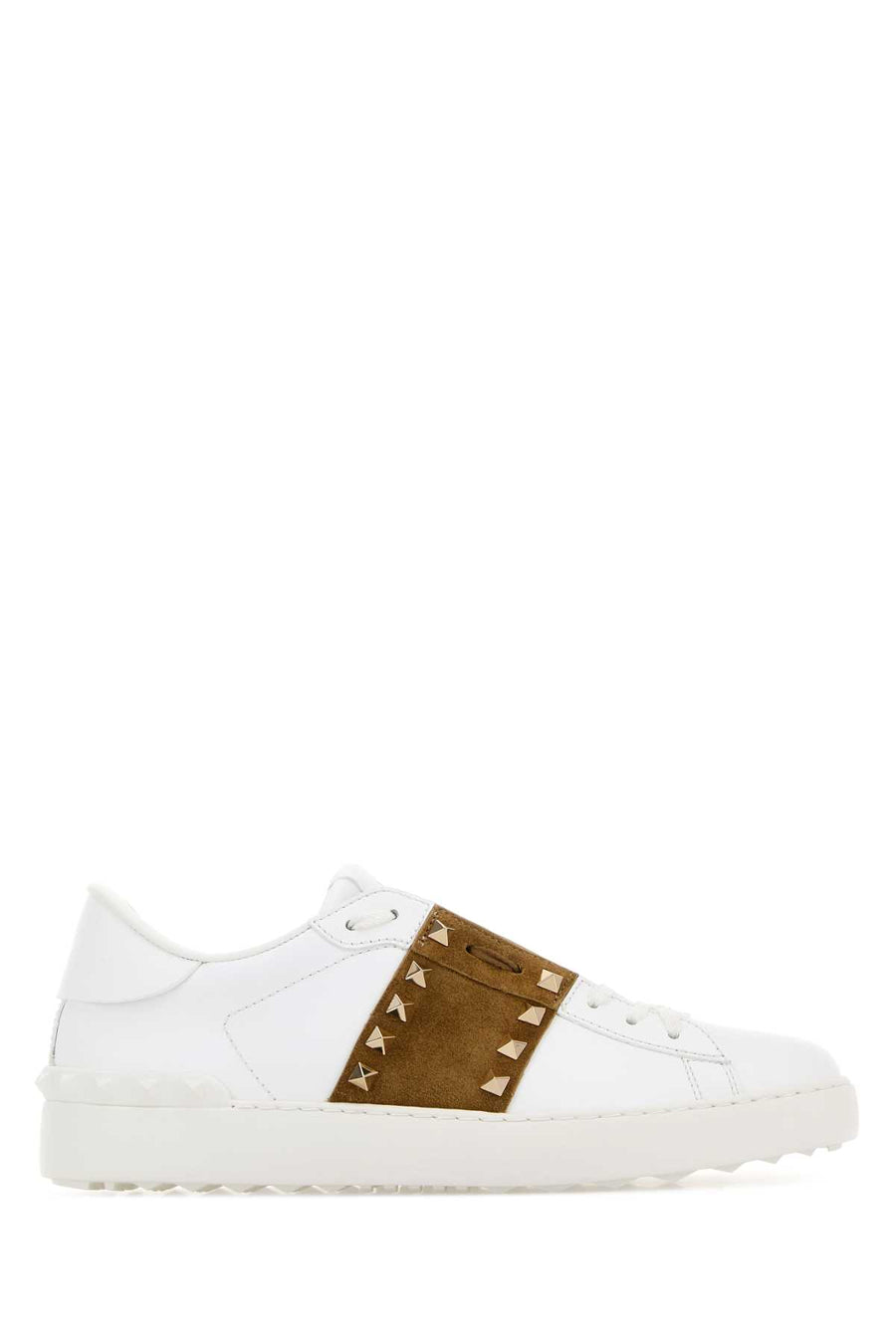 Valentino Garavani Rockstud Exterior: 100% Calf sneaker in white