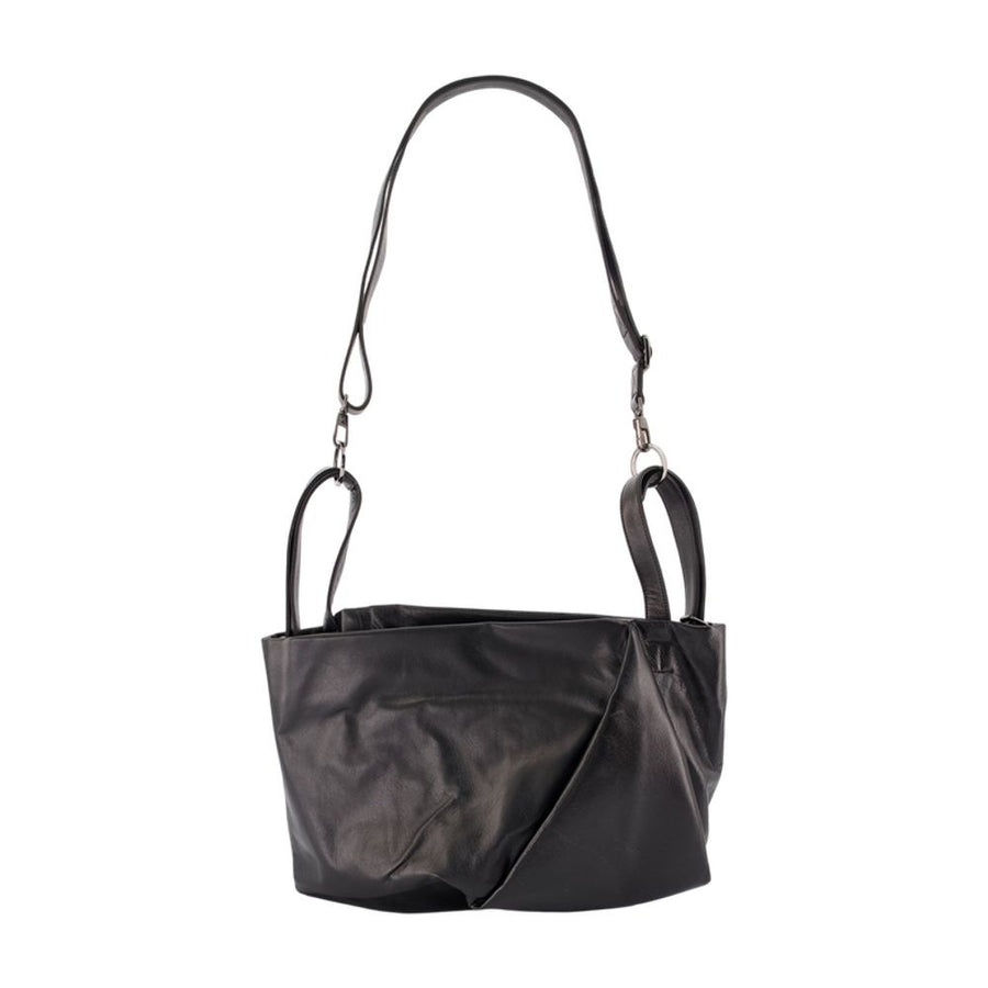 Tulip M Shoulder Bag - Yohji Yamamoto Leather Black Cowhide / Crossbodies