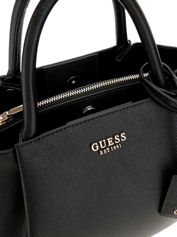 Guess 100% Polyurethane top handle bag in black