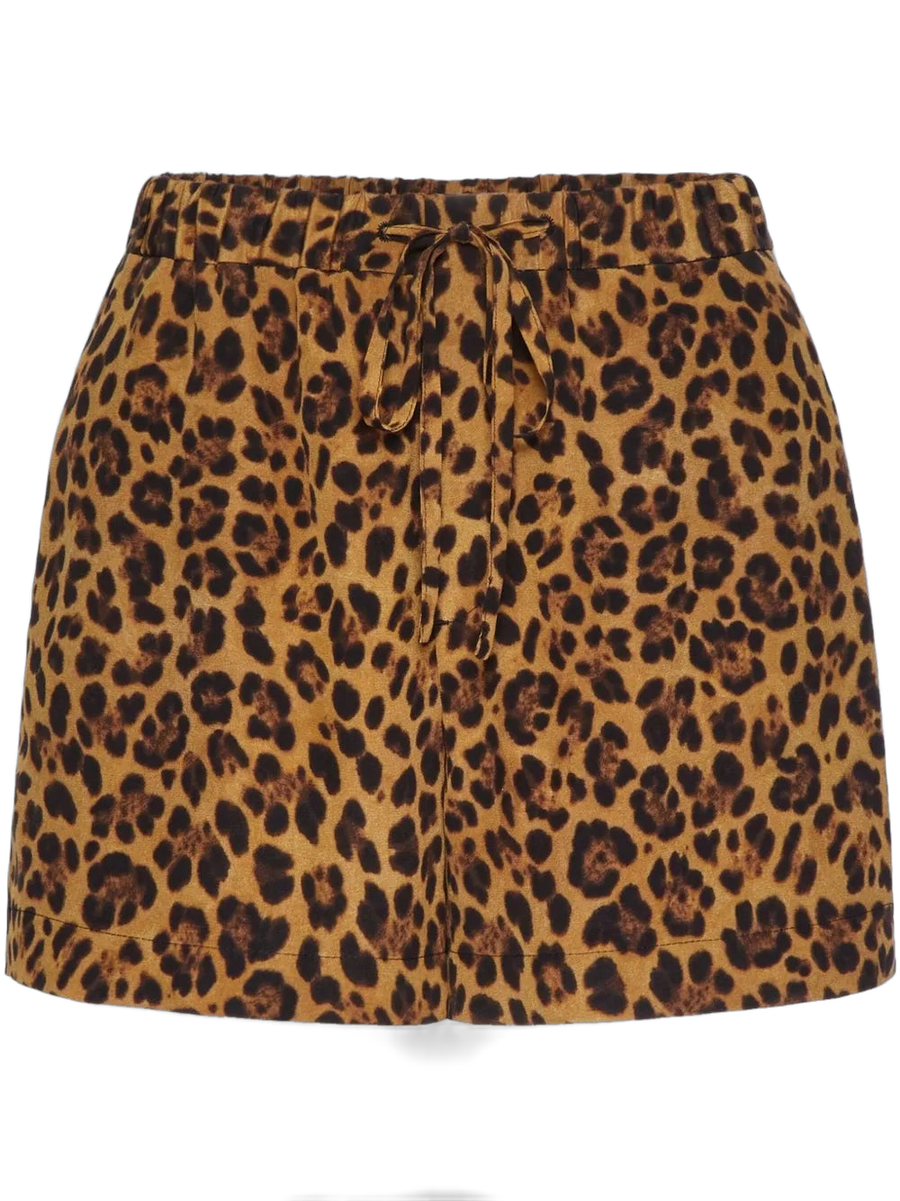 Valentino Crepe de chine shorts in brown