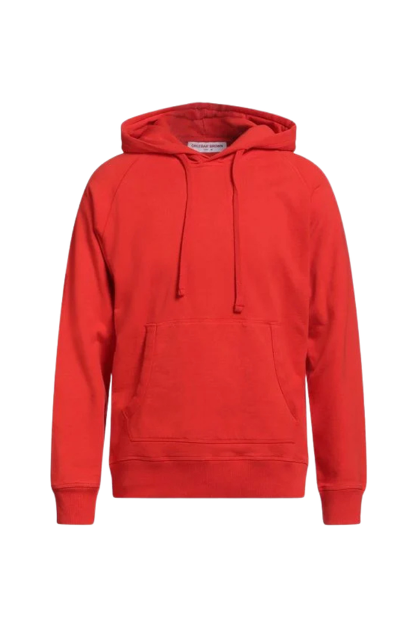 Orlebar Brown 100% cotton hoodie in red