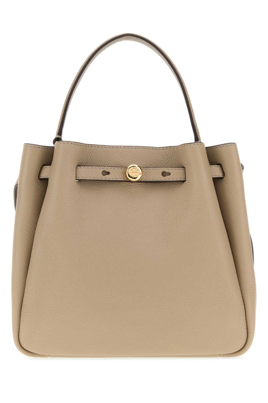 Tory Burch Bucket Exterior: 100% Leather bucket bag in beige
