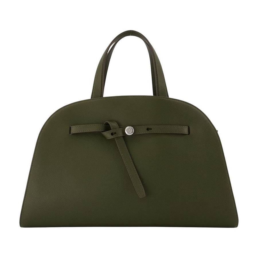 Romy Bauletto Handbag - Tory Burch Leather Khaki Calfskin Bags / Handbags-purses