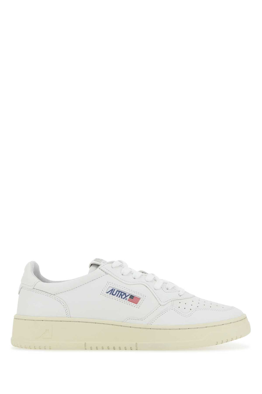 White Leather Medalist Sneakers Gg04