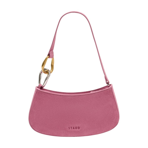 Staud cowhide shoulder bag in pink