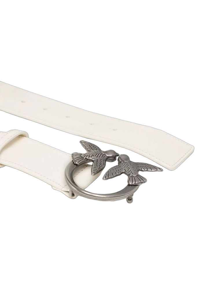 Pinko 100% Calf Leather | Accessory: 100% Zinc belt in white