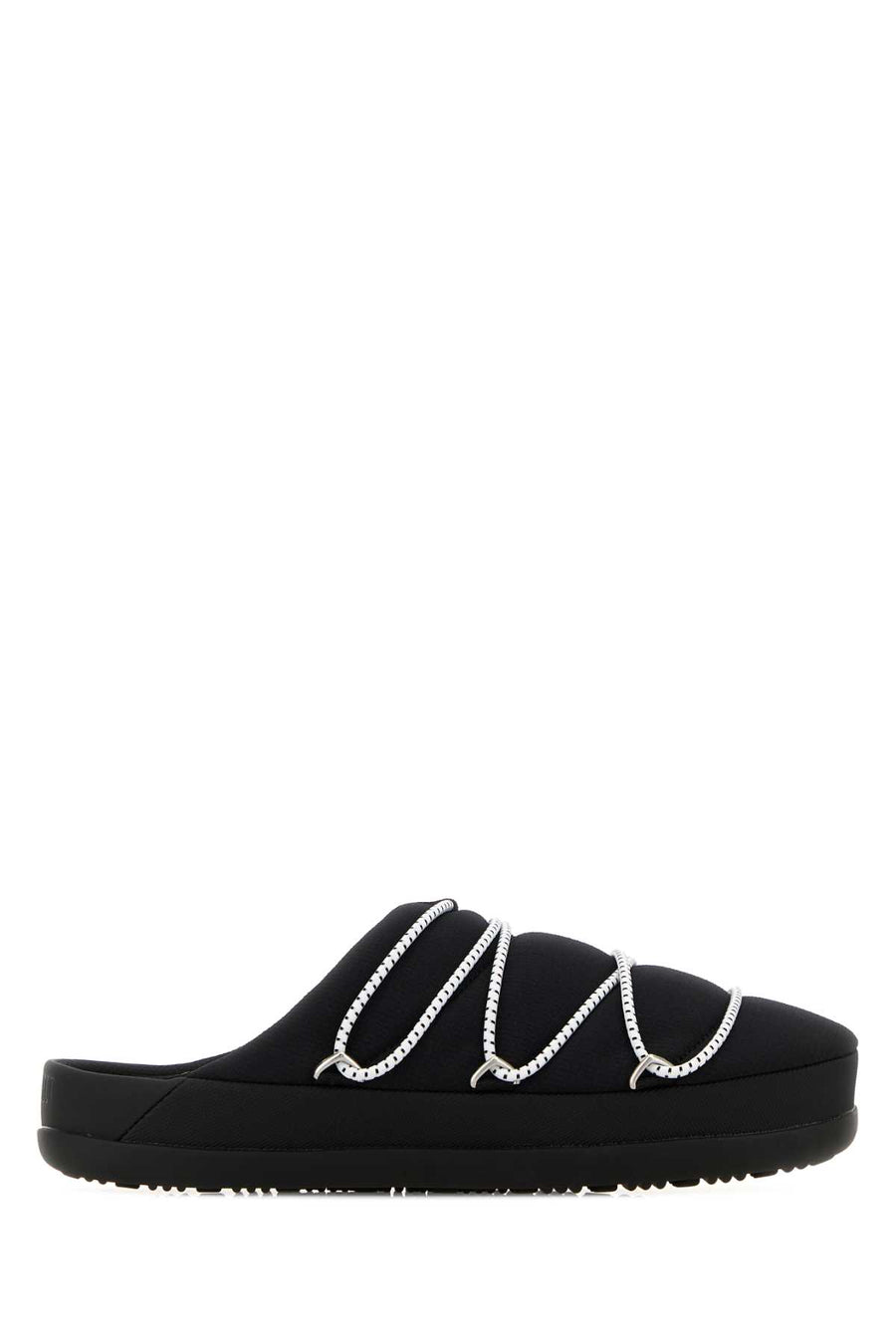 Black Fabric Slippers