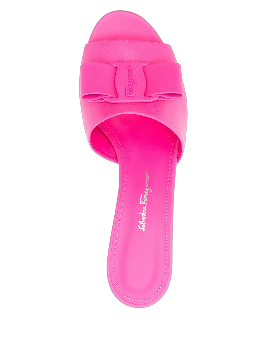 Ferragamo Leather heel sandal in pink