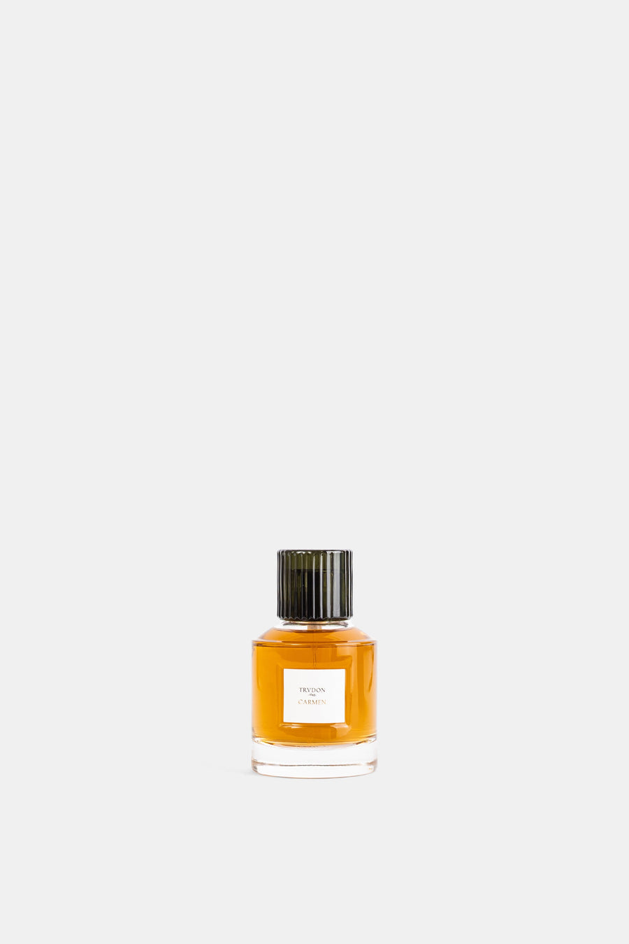 Trudon Glass bottle with striped metal cap eau de parfum in amber