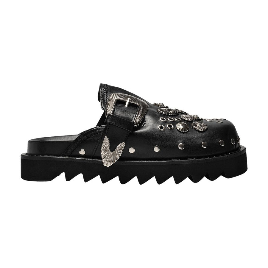 Toga Pulla cowhide mule in black