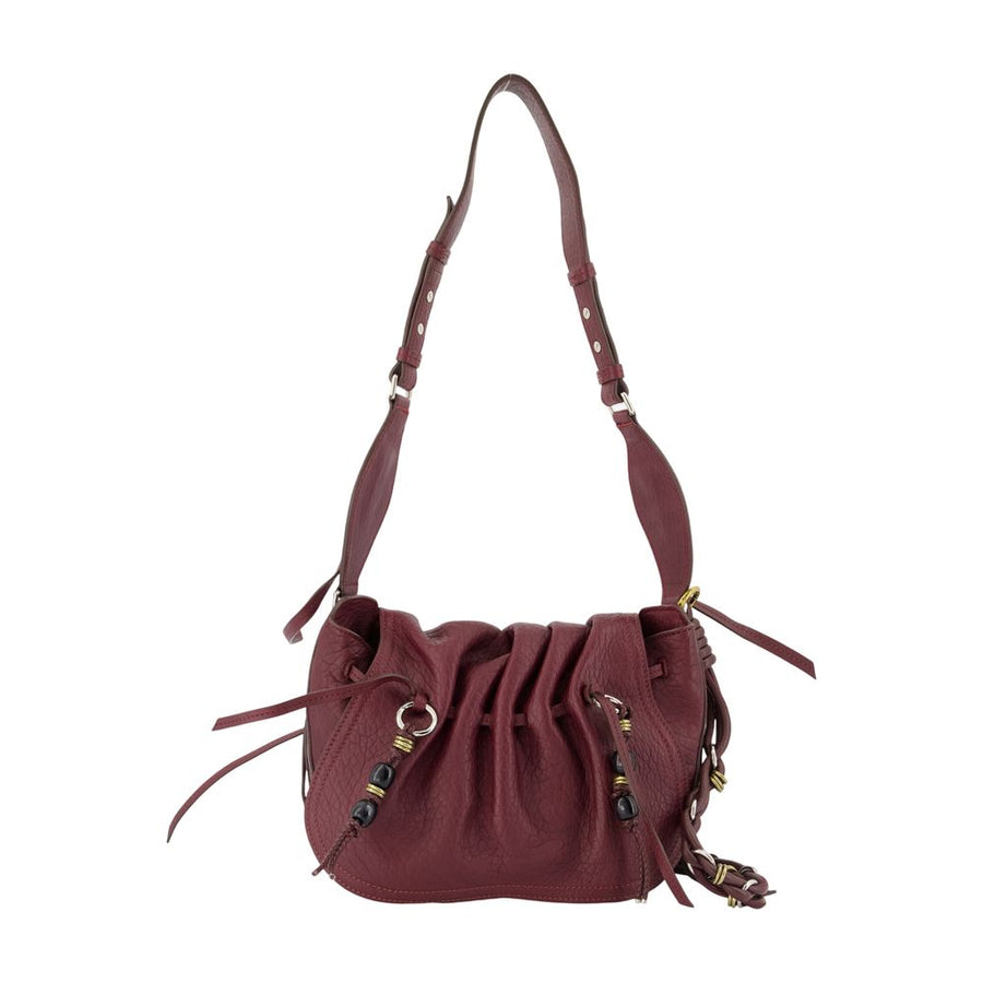 Isabel Marant lambskin shoulder bag in burgundy