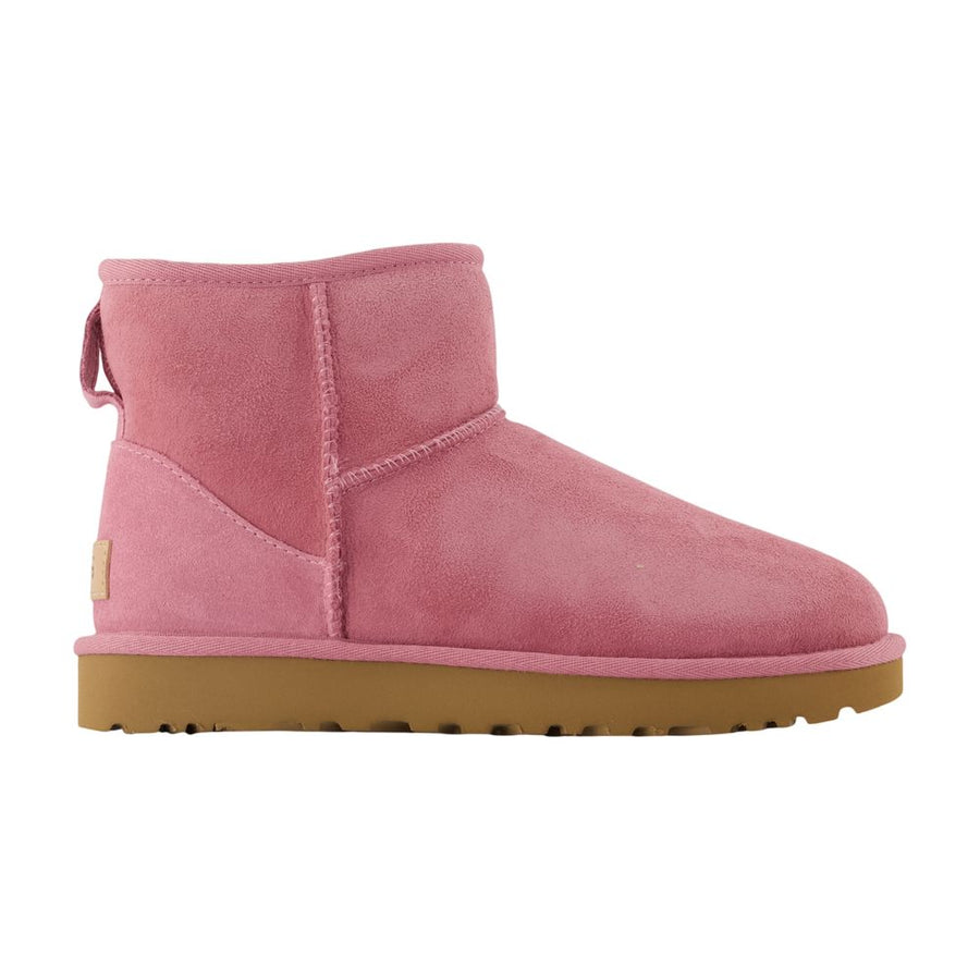 W Classic Mini Ii Ankle Boots - Ugg Leather Pink Lambskin Shoes / Ankle-boots