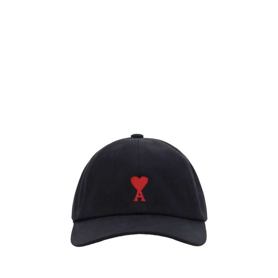AMI Paris AMBFUCP006AW0041001BB 100% Cotton baseball cap in black