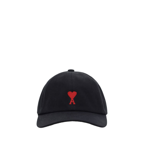 AMI Paris AMBFUCP006AW0041001BB 100% Cotton baseball cap in black