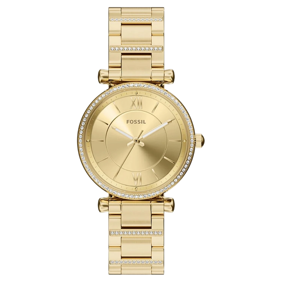 Fossil Stainless steel case watch in gold