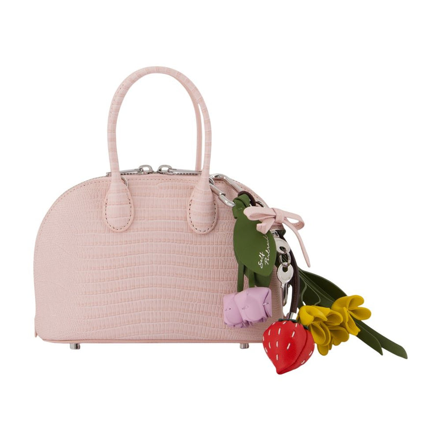 Self-Portrait Calfskin top handle bag in pink