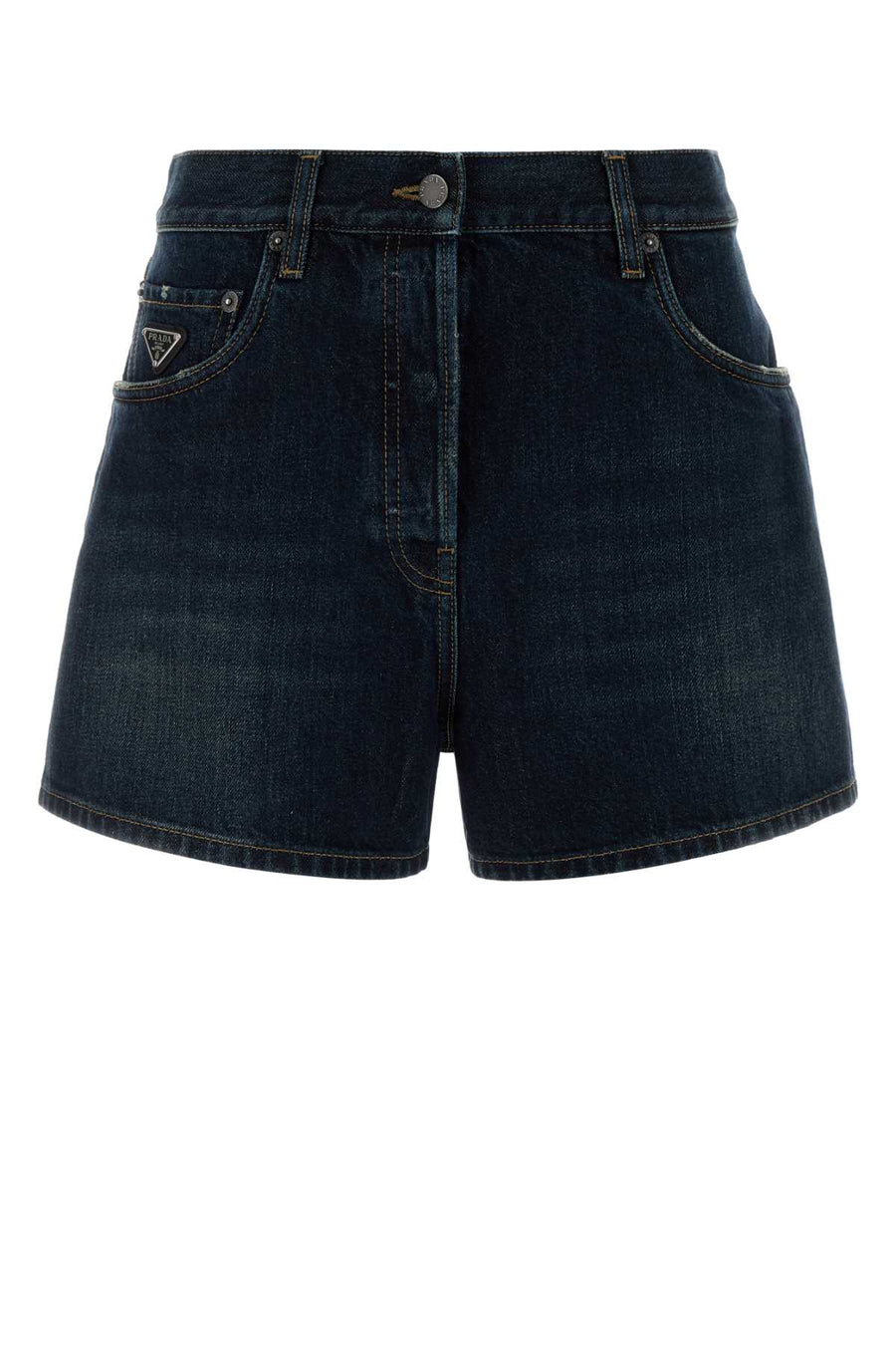 Denim Shorts Bleu Exterior: Cotton