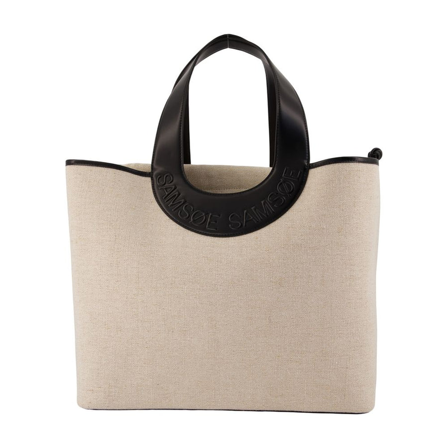 SamsøE SamsøE cotton tote bag in beige
